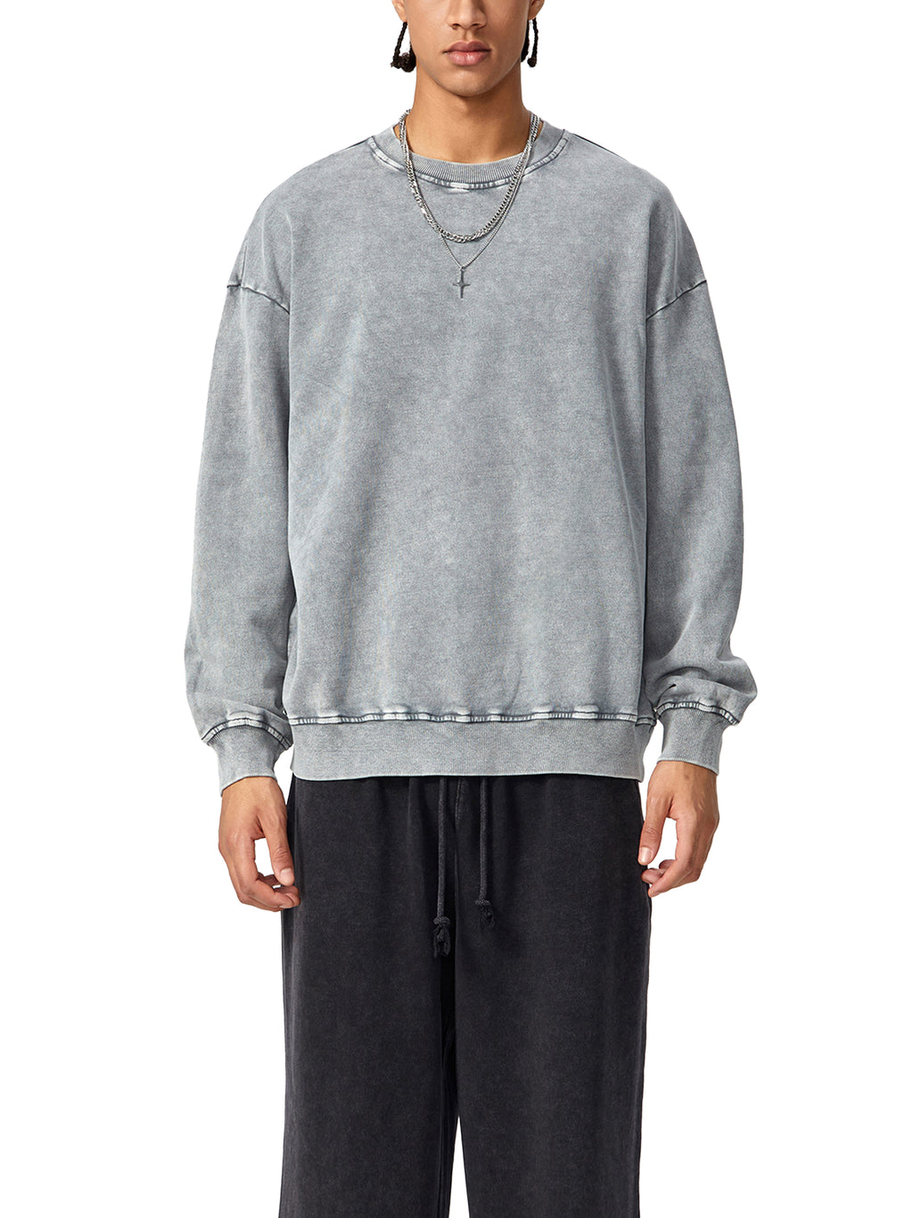 Snow Washed Oversized Sweatshirt